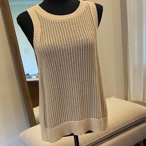 A New Day woven cotton-blend vest, tan, size XL.